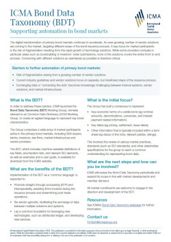 ICMA Bond Data Taxonomy March 2023