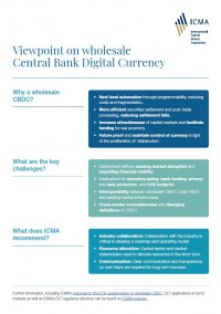 ICMA Viewpoint on wholesale CBDC - August 2022