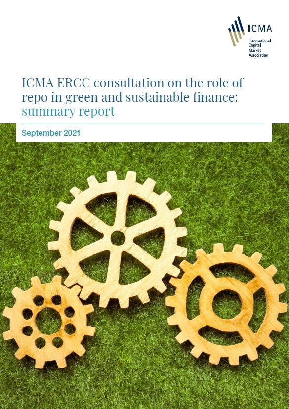 Cover of ICMA consultation paper on the role of repo in green and sustainable fi