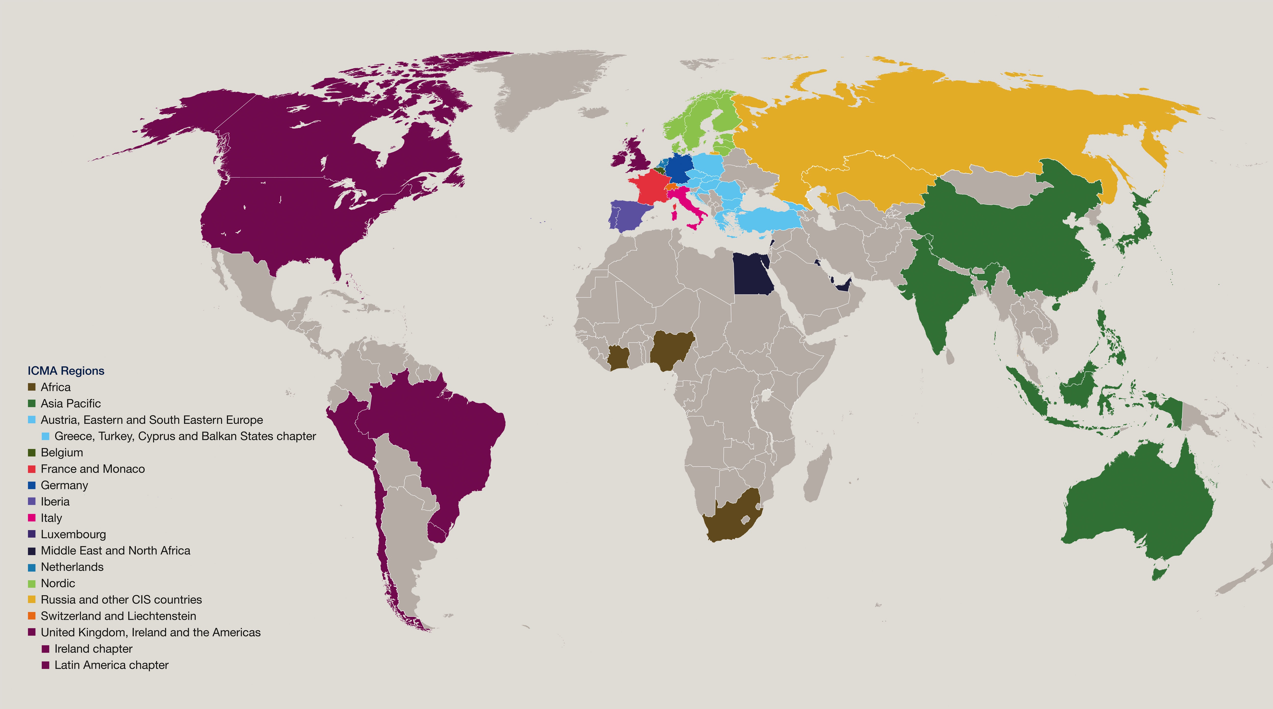 Source region. Regions & Countries карта. North and South Italy. European Union and Countries of the Asia-Pacific Region. Extra cee Countries